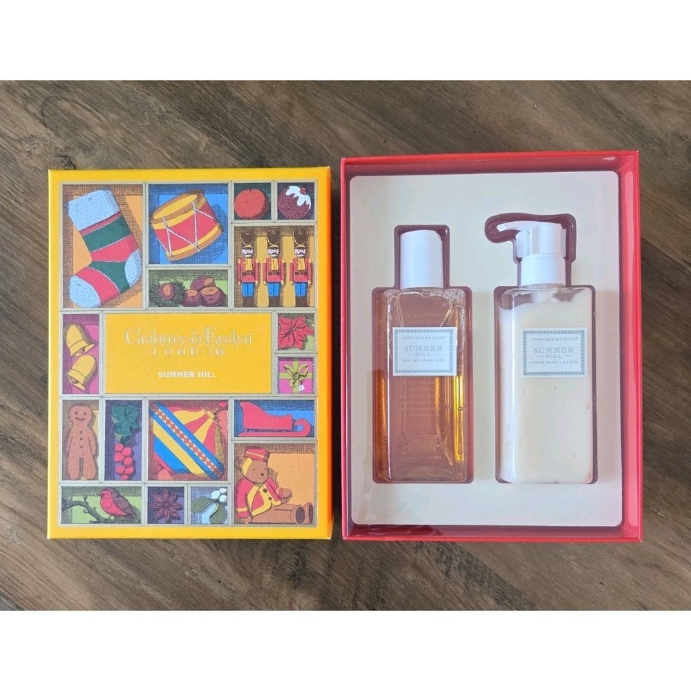 Crabtree & Evelyn SUMMER HILL Scented Body Lotion & Bath and Shower Gel Set RARE